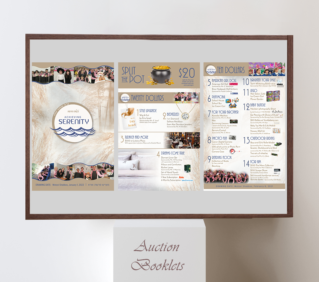 CUSTOM BROCHURE & MENU DESIGN