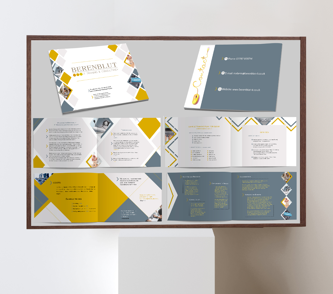 CUSTOM BROCHURE & MENU DESIGN