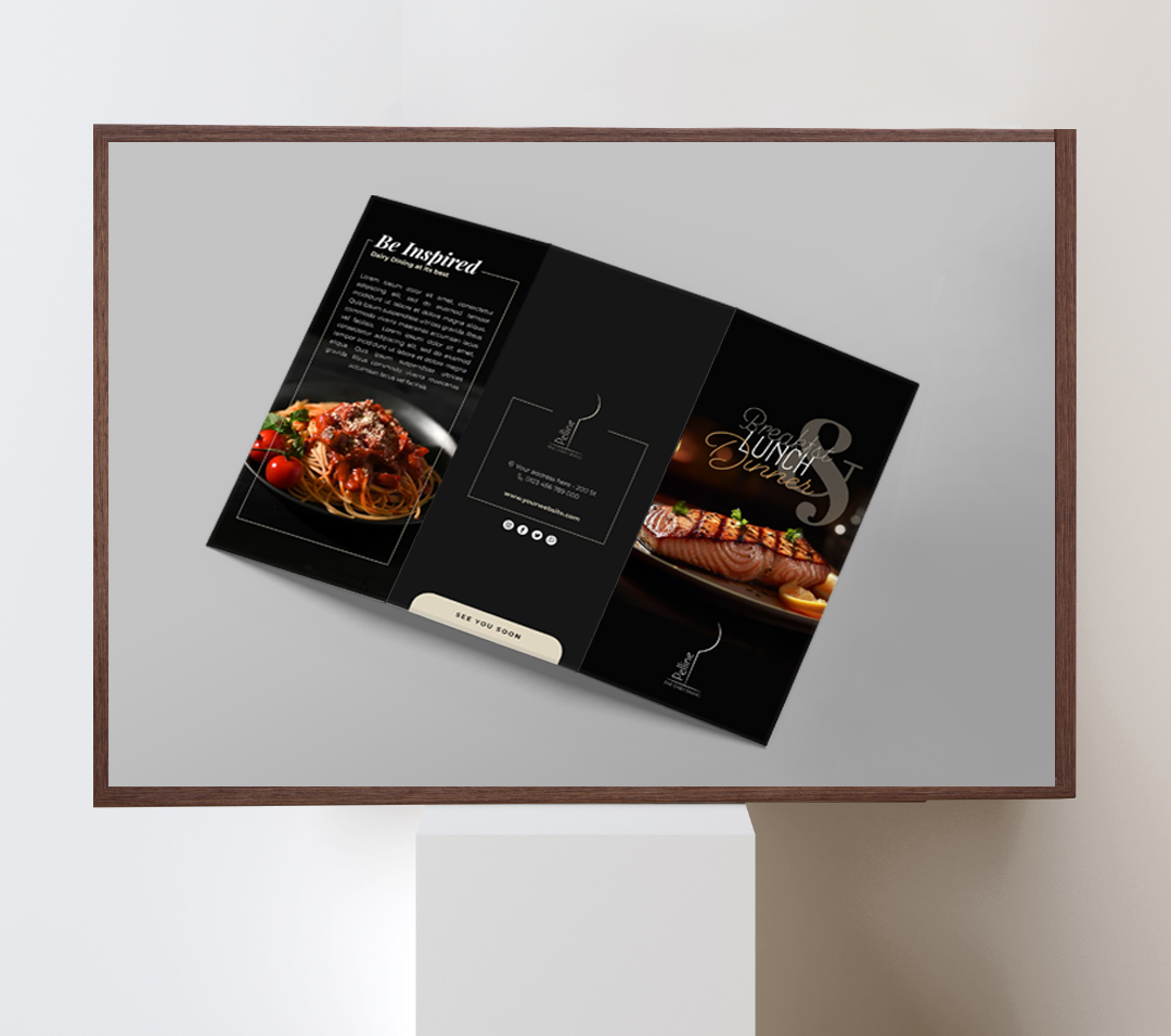 CUSTOM BROCHURE & MENU DESIGN